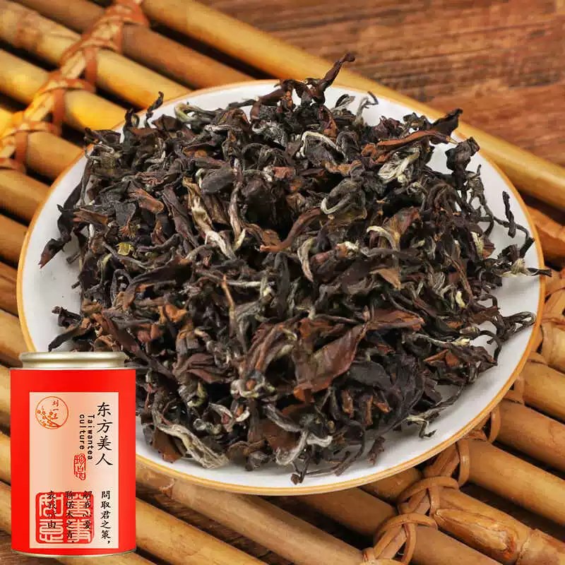 刘一茗蜜香台湾东方美人茶高山白毫乌龙茶叶膨风茶浓香型果香罐装