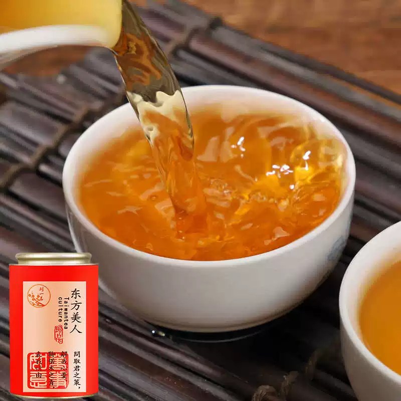 刘一茗蜜香台湾东方美人茶高山白毫乌龙茶叶膨风茶浓香型果香罐装